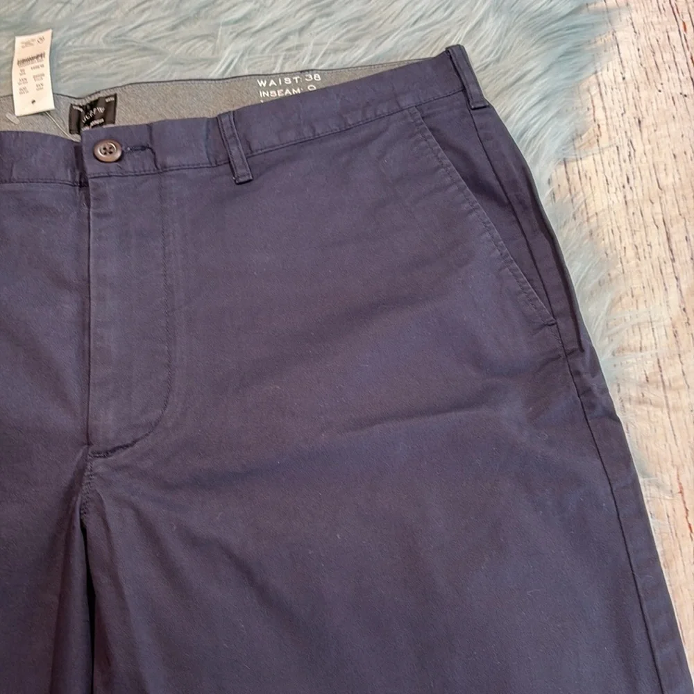 NWT J. Crew 9” Stretch Chino Shorts Navy Sz 38